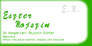 eszter mojszin business card